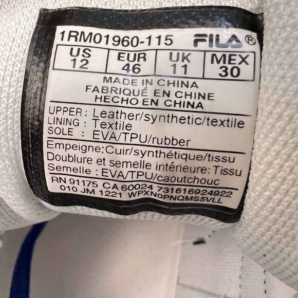 FILA  Archive RJV RM01960-115 Men's 12 - Picture 3 of 13